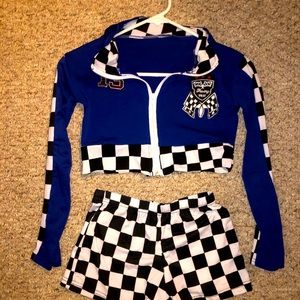 Blue race car driver Woman’s costume